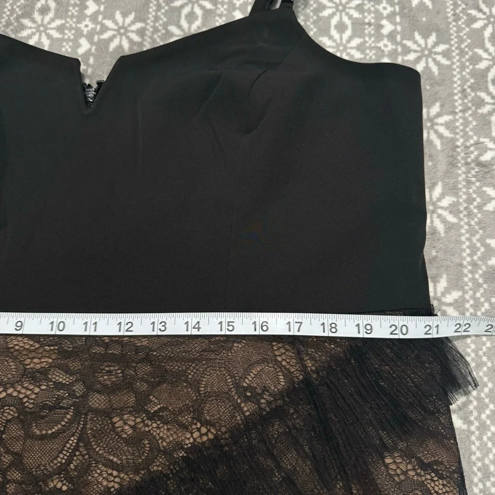NWT City Chic Sexy Ruffle Maxi Dress Black L/20 Evening Party Romantic Lace - Picture 11 of 13